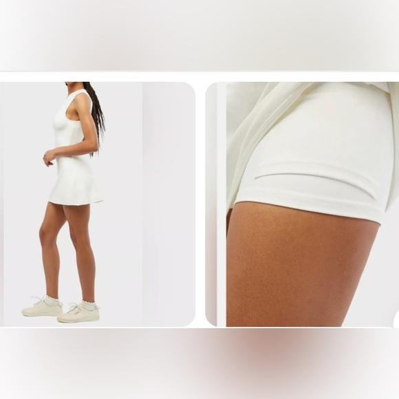 WE WORE WHAT ACTIVE DRESS WHITE IVORY TENNIS SIZE Medium Style No: WWWAB60-2 - Picture 7 of 12